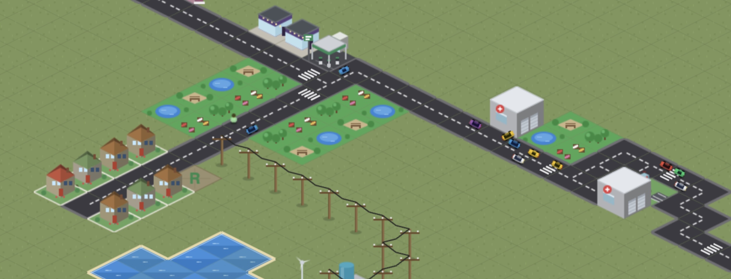 The town grows